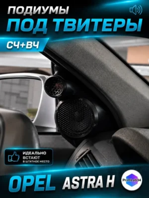Подиумы двери под твитеры, динамики для OPEL ASTRA H — Стандартные уголки в двери на OPEL ASTRA H 2004-2014 г., сде…