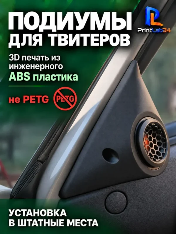 Подиумы уголки в двери под твитеры, пищалки, динамики для NIVA — фото 2 — Стандартные уголки в двери на NIVA, доработанные...