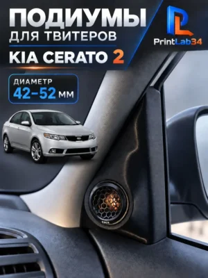 Подиумы в двери под твитеры, пищалки, динамики для KIA CERATO 2 — Стандартные уголки в двери на KIA CERATO второе поколени...