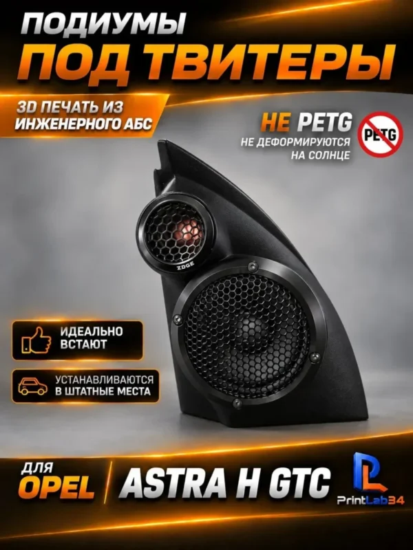 Основа подиумов под твитеры для OPEL ASTRA GTC — фото 2 — Стандартные уголки в двери на OPEL ASTRA GTC, сделанные под…