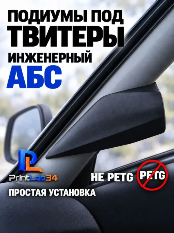 Основа подиумов под твитеры для LADA GRANTA "РАКЕТА" — фото 2 — Комплект подиумов на стойки под твитеры для автомобиля ЛАДА…