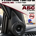 Основа подиумов под рупорные твитеры для Lada VESTA NG — фото 2 — Стандартные уголки в двери на VESTA NG c 2023 года выпуска…