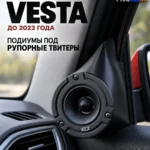 Основа подиумов под рупорные твитеры для Lada VESTA до 23г — Стандартные уголки в двери на VESTA до 2023 года выпуска, до…