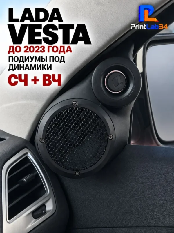 Основа подиумов под твитеры, динамики для Lada VESTA до 23г — Стандартные уголки в двери на VESTA до 2023 года выпуска под…